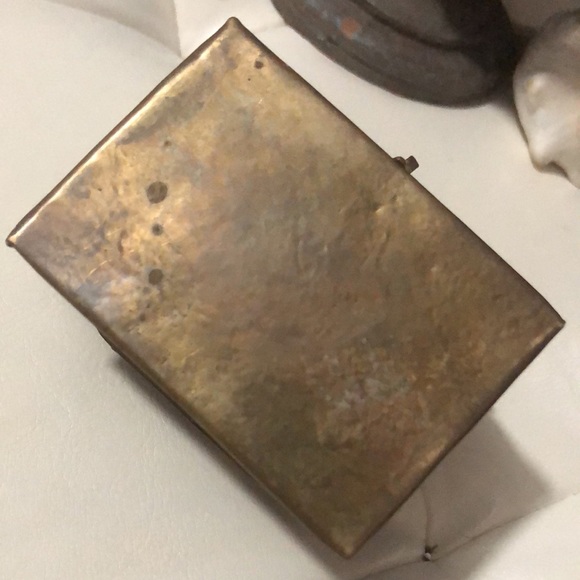 Vintage Brass Cricket Box-EUC-Slightly Tarnished-3x2 - Picture 10 of 13